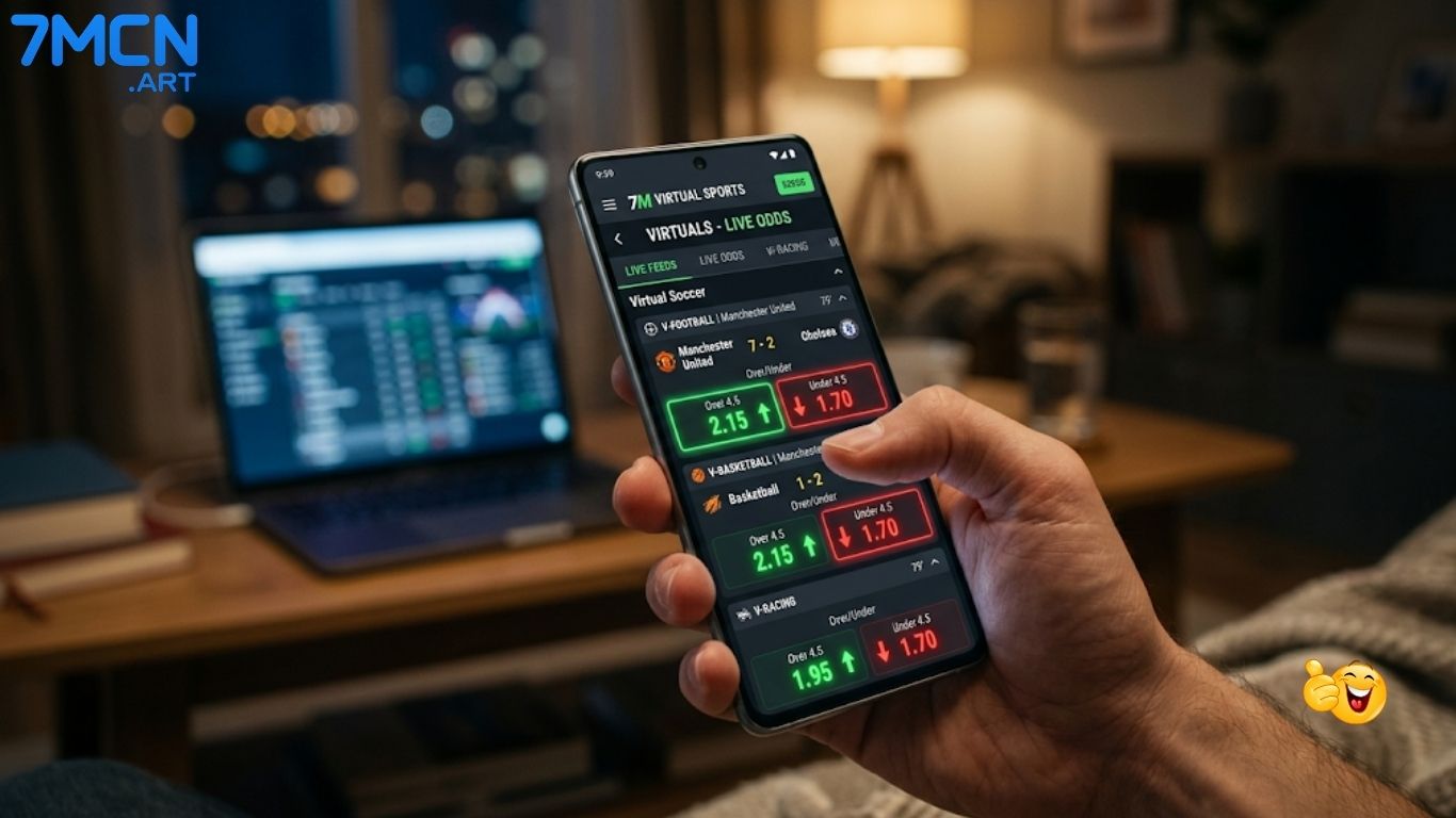 App 7M Mobile tích hợp xem kèo và tỷ số thể thao ảo tiện lợi