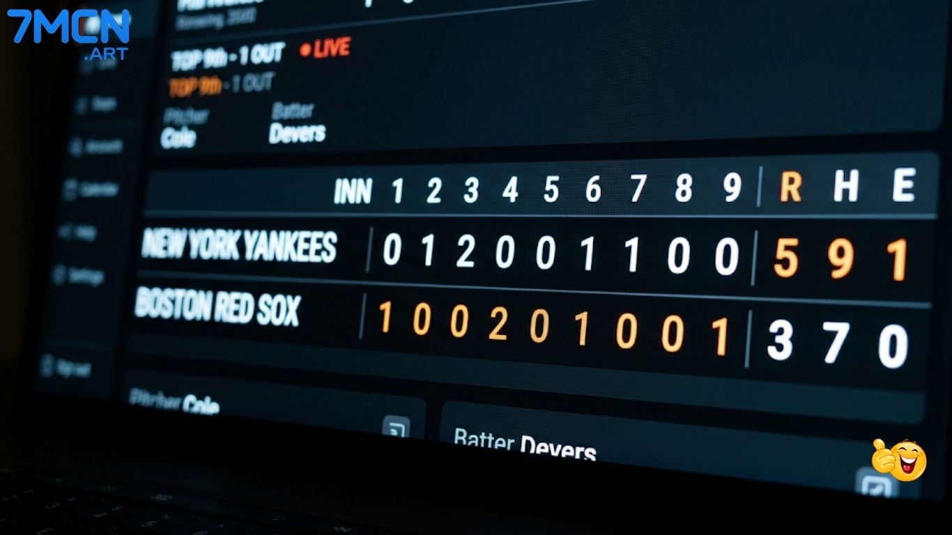 Dữ liệu phân tích từng lượt chơi Innings trên bảng kết quả 7M