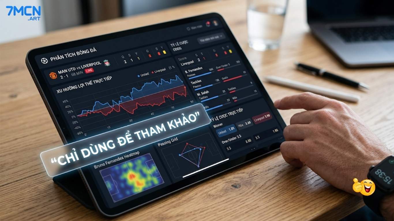 Dữ liệu thống kê và tỷ lệ kèo trên 7M chỉ mang tính chất tham khảo