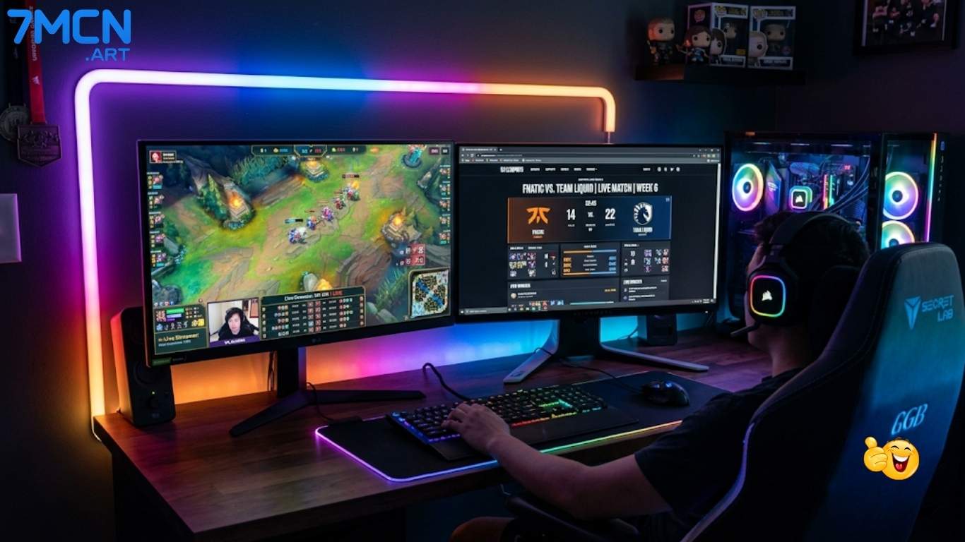 Giao diện trực tuyến cập nhật tỷ số Esports trên hệ thống 7M.CN