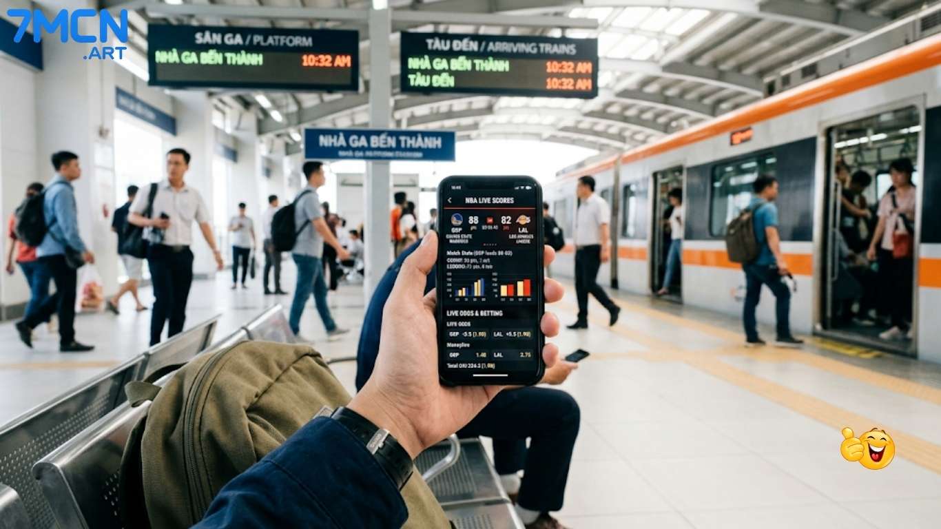 Sử dụng App 7MCN để tra cứu tỷ số bóng rổ trực tuyến mọi nơi