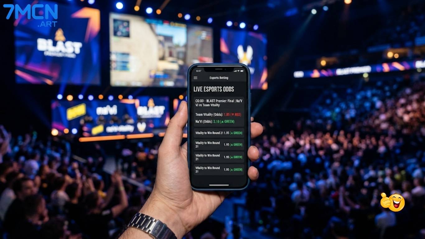 Tỷ lệ kèo thể thao điện tử biến động liên tục trên App 7M Mobile